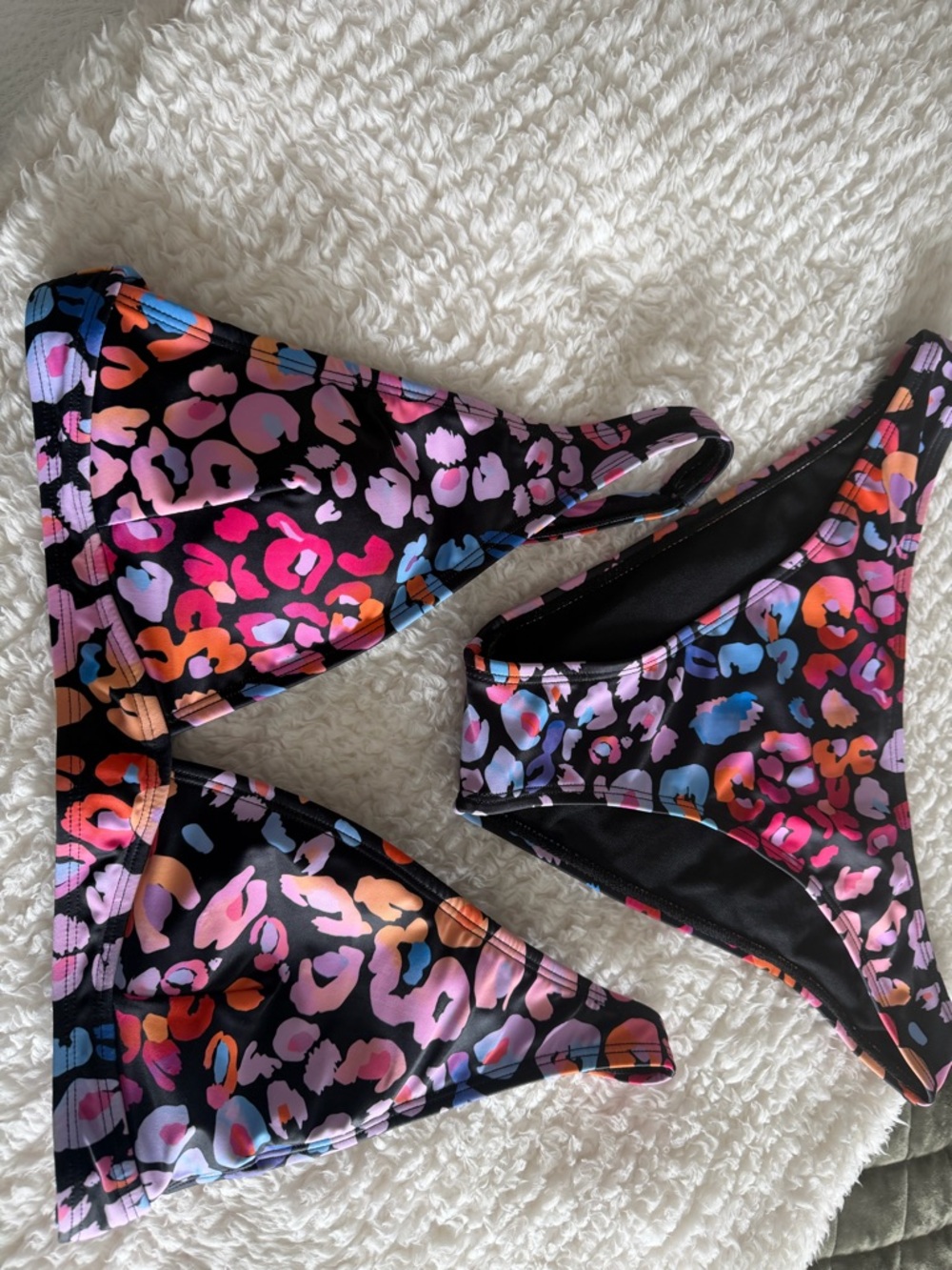 Women’s Black Multi Leopard Print Bikini Set